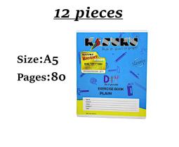 12 Pieces -- Kasuku Brand -- Size A5 -- 80 Pages Exercise Books -- For Upper/Lower/secondary pupils kenya